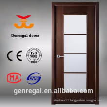 CE Veneerd wooden interior doors with glass inserts